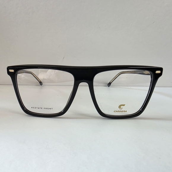 Carrera Black Square Eyeglasses Frames New - Picture 2 of 5